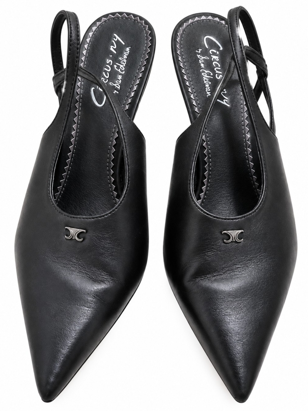 Circus by Sam Edelman Black Pointed Slingback Flats